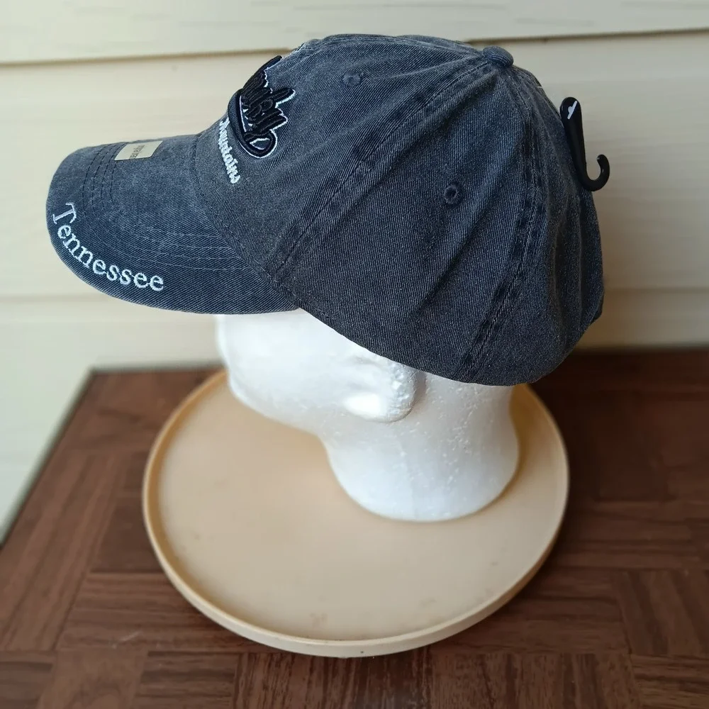 Tennessee Great Smoky Mountains Cap Mens Black Baseball Strapback Hat - Picture 6 of 11
